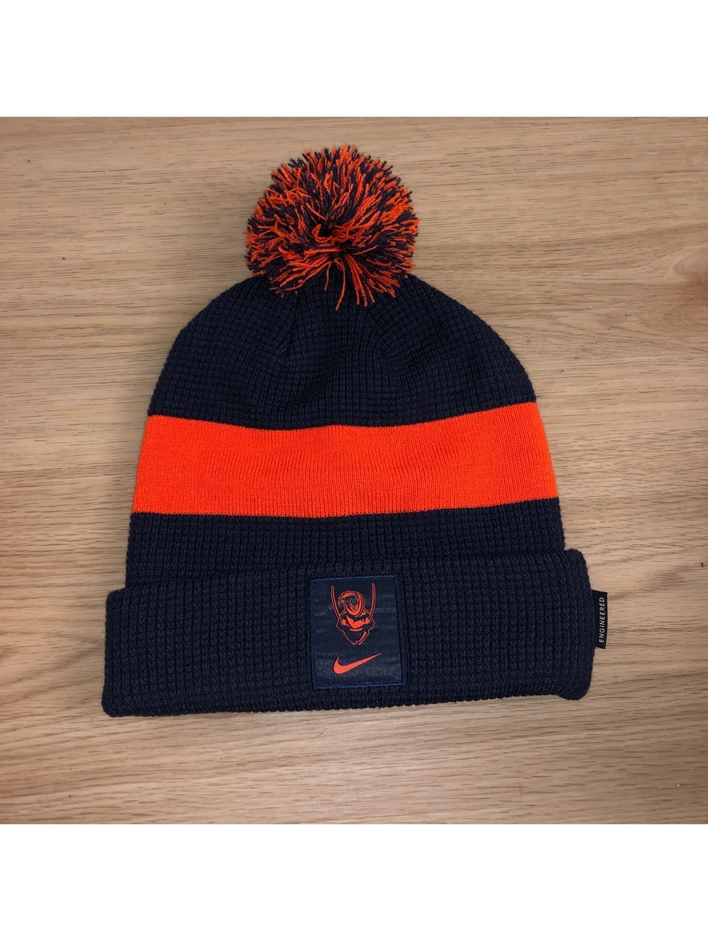 NIKE UNIVERSITY OF VIRGINIA CAVALIERS UVA OFFICIAL ON FIELD KNIT POM BEANIE HAT